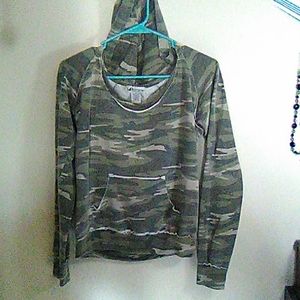 Camo hoodie shirt (women's fit)